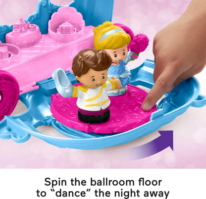 Fisher-Price Little People Toddler Toy Disney Princess Cinderella’S Dancing Carriage Playset with Figures for Pretend Play Ages 18+ Months​