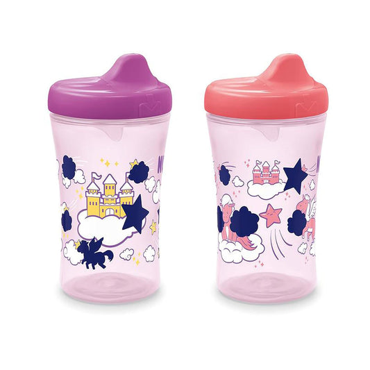 NUK Hide 'N Seek Hard Spout Cup | Sippy Cup with Color-Changing Designs | 2 Count (Pack of 1)