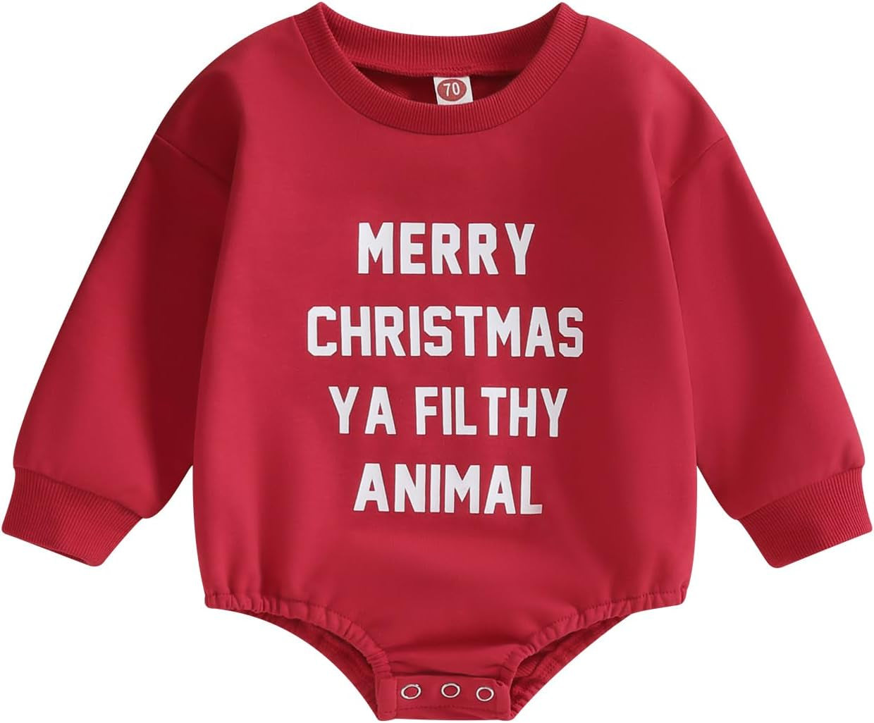 Baby Girl Boy Christmas Clothes Letter Print Sweatshirt Romper Infant Long Sleeve Bubble Romper Winter Outfit