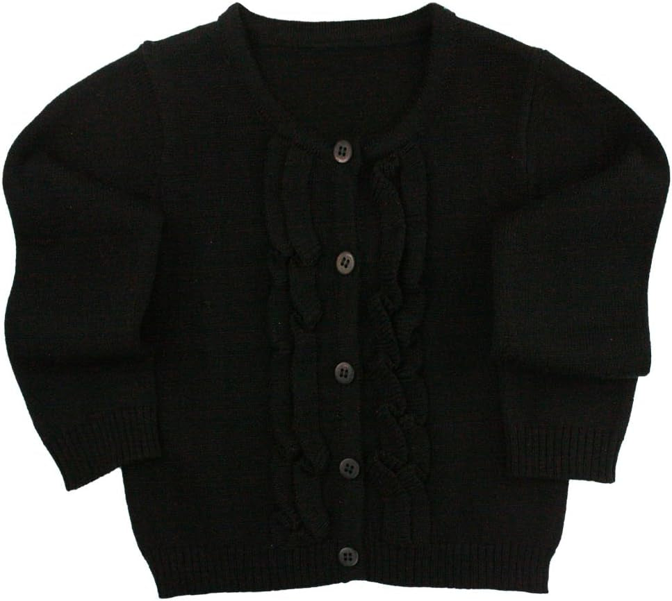 Rufflebutts® Baby/Toddler Girls Ruffled Long Sleeve Cardigan Button-Up Sweater