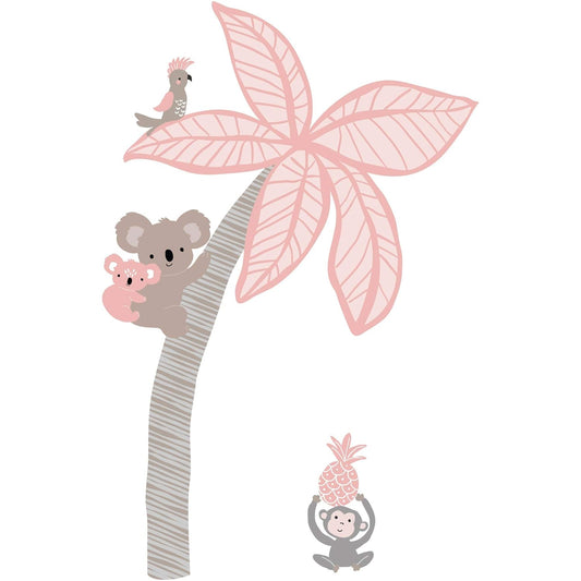 Lambs & Ivy Calypso Pink/Taupe Koala and Palm Tree Nursery Wall Decals/Appliques