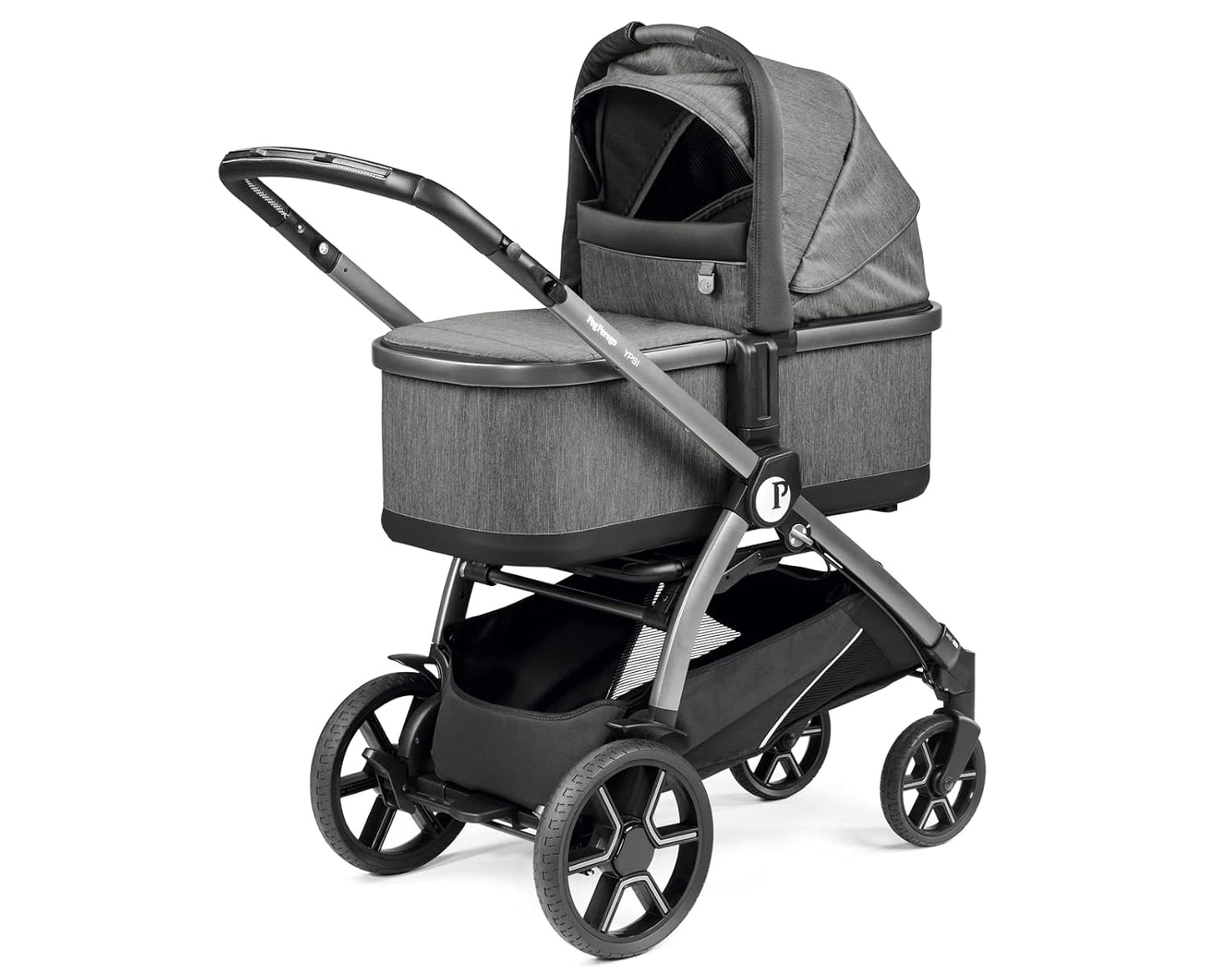 Peg Perego Ypsi Travel System - Includes Ypsi Lightweight Reversible Stroller and Primo Viaggio 4-35 Nido Infant Car Seat - Made in Italy - Atmosphere (Grey)