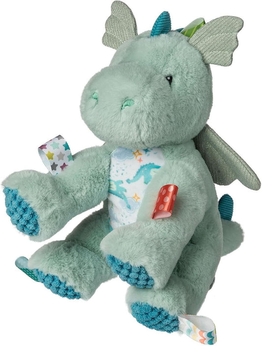 Taggies Stuffed Animal Soft Toy with Sensory Tags, 11-Inches, Drax Dragon