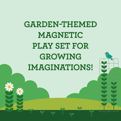 Petit Collage: Shine Bright - in the Garden Magnetic Dress-Up Toy Magnetic Game Board with Mix and Match Magnetic Pieces, Ideal for Ages 3+ – Includes 2 Scenes and 25 Creative Magnetic Pieces