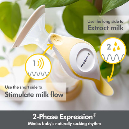 Medela Silicone Breast Milk Collector, Milk Saver with Spill-Resistant Stopper, Suction Base and Lanyard, 3.4 Oz/100 Ml