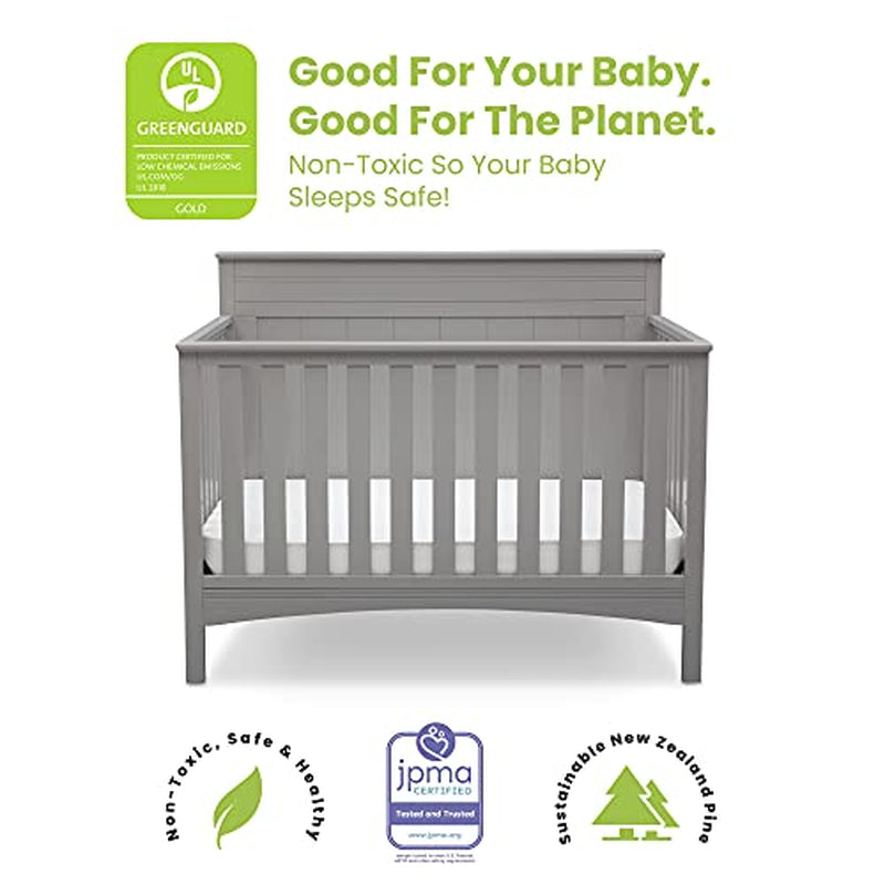 Delta Children Fancy 4-In-1 Convertible Baby Crib - Greenguard Gold Certified, Bianca White