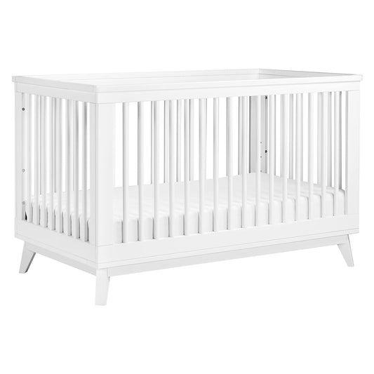 Babyletto Scoot 3-In-1 Convertible Crib with Toddler Bed Conversion Kit in White, Greenguard Gold Certified