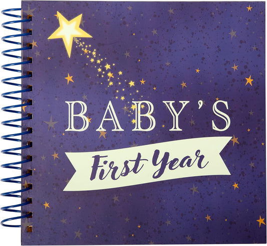 C.R. Gibson Starry Dreams Gender Neutral Baby Photo Album Book, Holds 64 Photos, 8.5" X 9", Multicolor