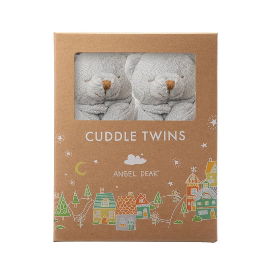 Angel Dear - Grey Bear Blankies Cuddle Twins 2 Piece Set