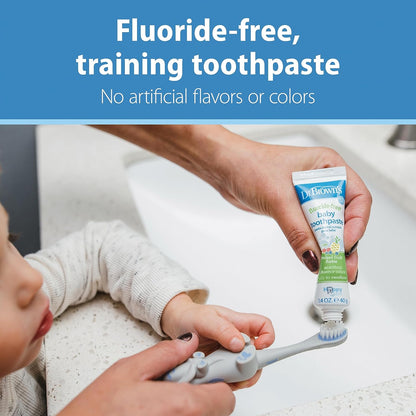 Dr. Brown'S Fluoride-Free Baby Toothpaste,Infant & Toddler Oral Care,Mixed Fruit,1-Pack,1.4Oz/40G,0-3 Years