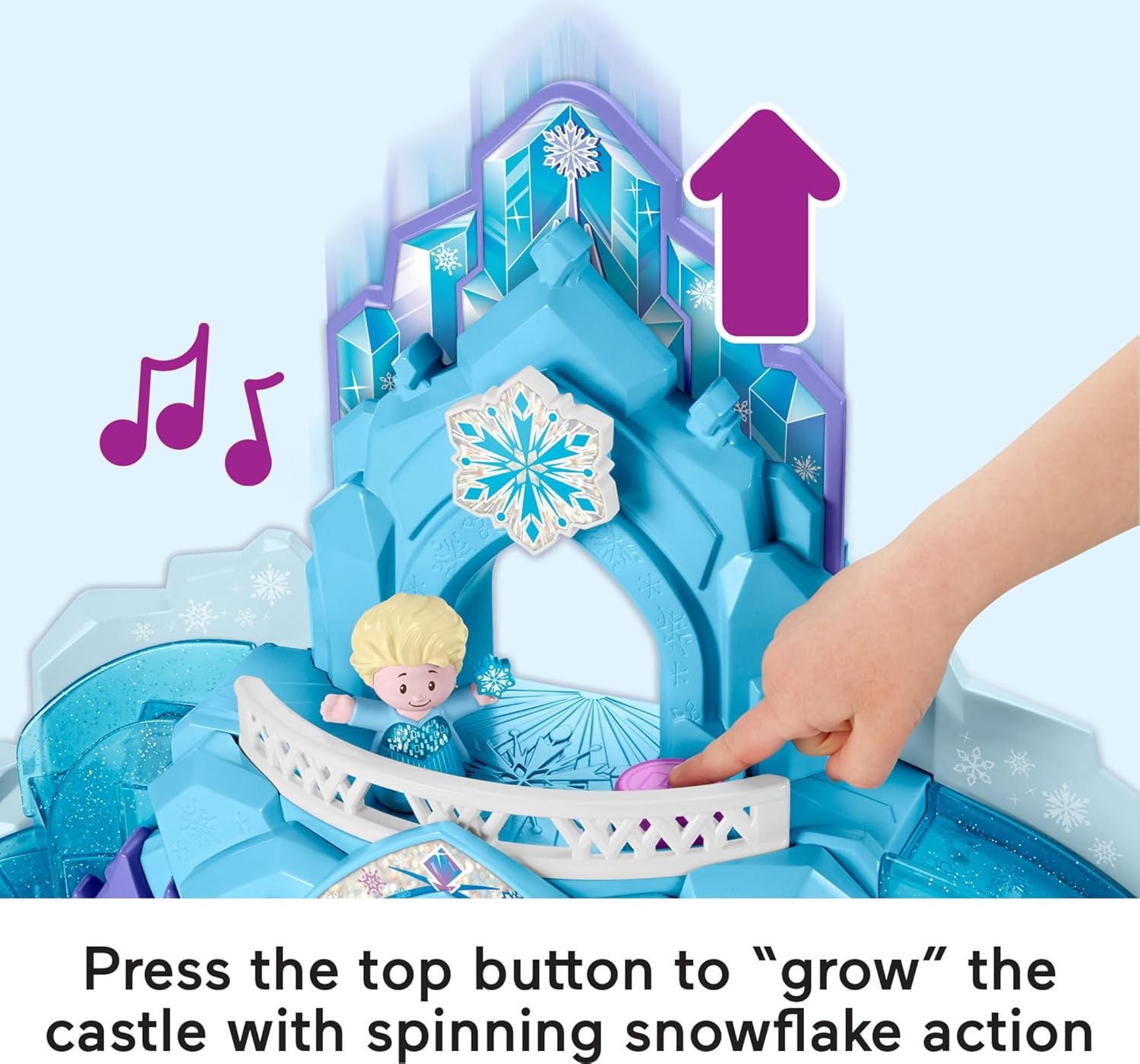 Fisher-Price Little People Toddler Toy Disney Frozen Elsa’S Ice Palace Musical Playset with Figures for Pretend Play Kids Ages 18+ Months​