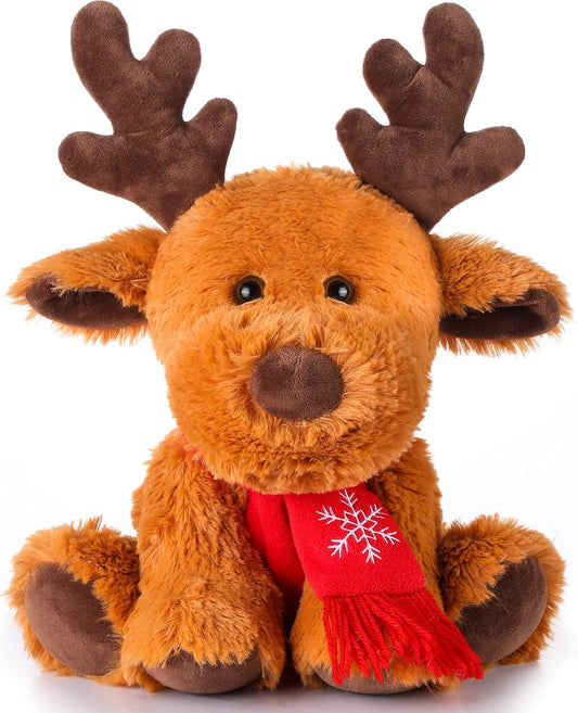 Christmas Stuffed Animal Cute Plush Moose Reindeer Stuffed Animal for Baby Boys Girls Home Bedroom Party Decoration