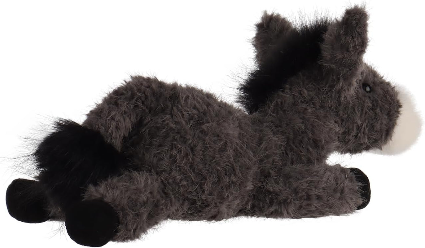 Apricot Lamb Lazy Donkey Plush Stuffed Animals for Kids, Soft Cute Plush Toys for Baby Girl and Boy, Fluffy Lazy Donkey Grey 11.9 Inches