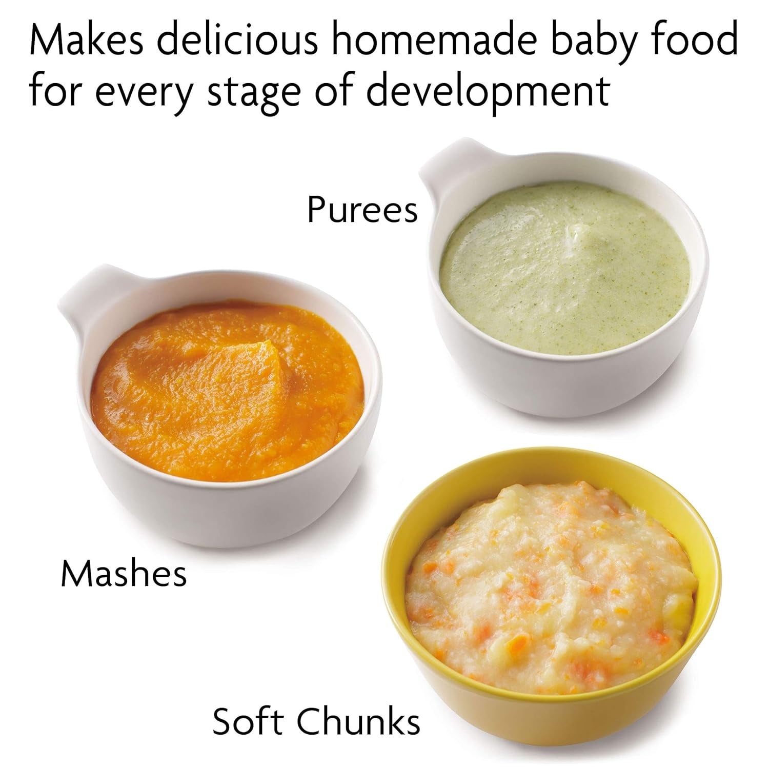 Baby Brezza Small Baby Food Maker Set – Cooker and Blender in One to Steam and Puree Baby Food for Pouches - Make Organic Food for Infants and Toddlers - Includes 3 Pouches and 3 Funnels