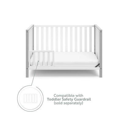 Storkcraft Modern Pacific 5-In-1 Convertible Crib (Black) – GREENGUARD Gold Certified, Converts from Baby Crib to Toddler Bed and Full-Size Bed, Adjustable Mattress Support Base