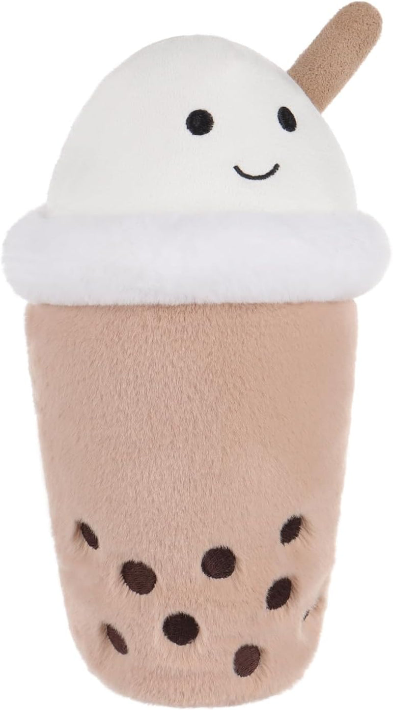 Apricot Lamb Boba Plush Stuffed Bubble Tea Plushies for Kids, Soft Cute Plush Toys for Baby Girl and Boy, Fluffy Milk Tea Brown 7.9 Inches