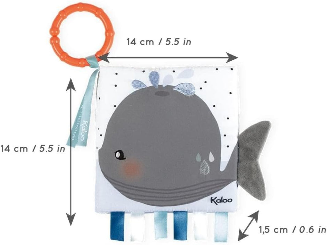 Kaloo My First the Sad Whale Activity Book with Soft Cloth Pages & Textured Shapes- Learn about Feelings Ages 0+