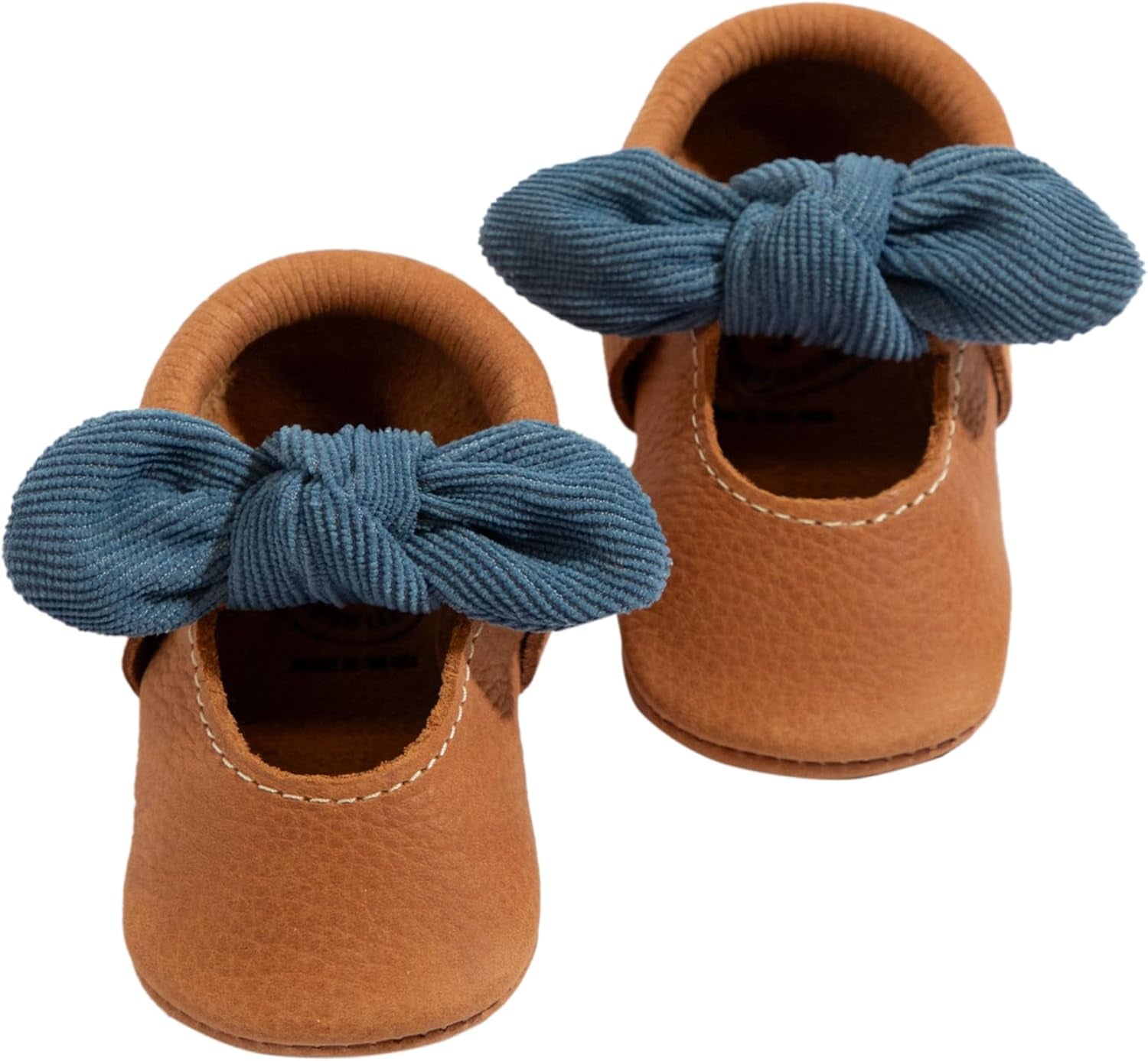 Freshly Picked Knotted Bow Baby Girl Shoes Soft Sole or Hard Sole, Premium Leather Baby Shoes Handmade in Utah, Infant to Toddler Sizes