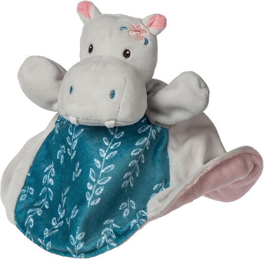 Mary Meyer Hand Puppet Lovey Soft Toy, 9-Inches, Jewel Hippo