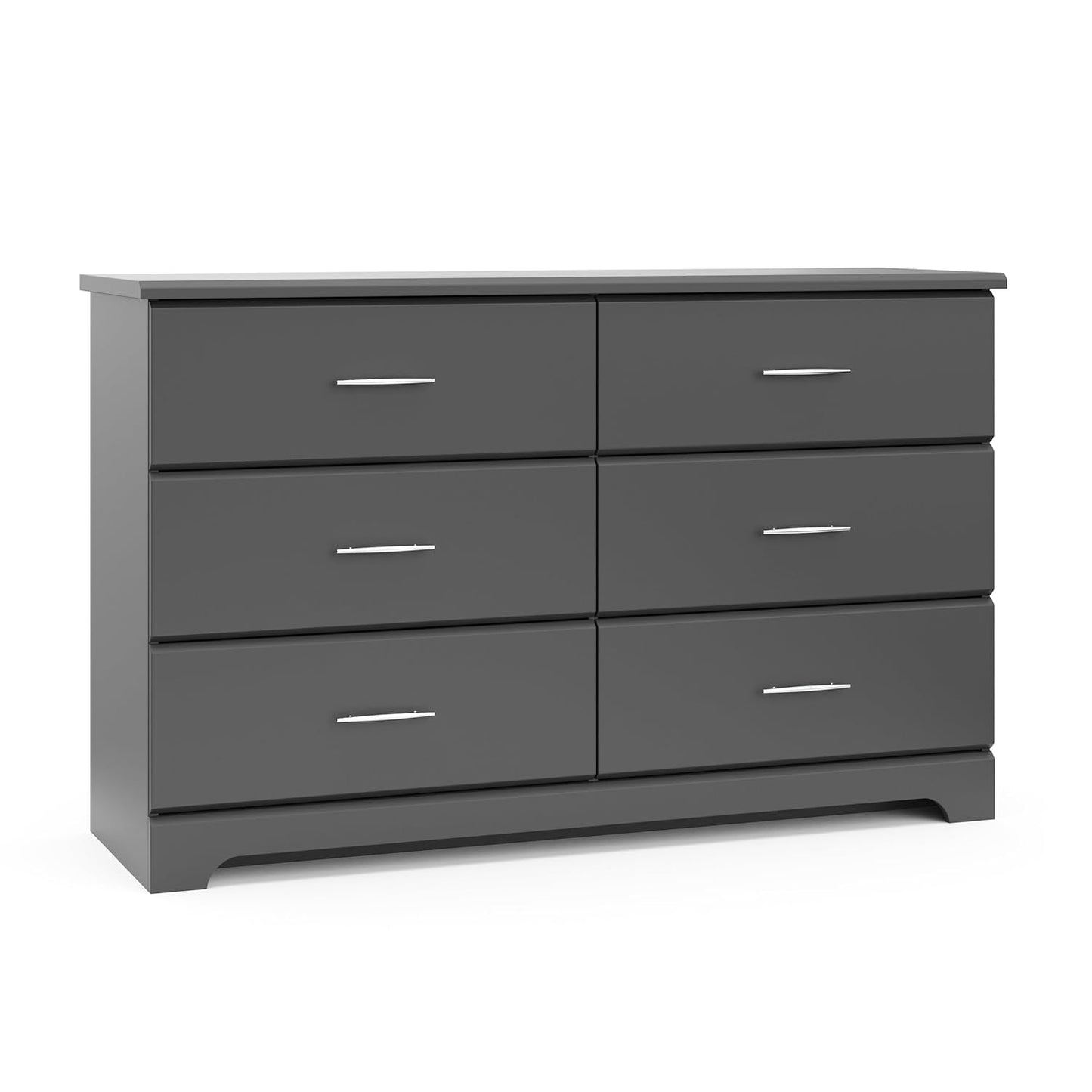 Storkcraft Brookside 6 Drawer Double Dresser (Espresso) – GREENGUARD Gold Certified, Dresser for Nursery, 6 Drawer Dresser, Kids Dresser, Nursery Dresser Drawer Organizer, Chest of Drawers