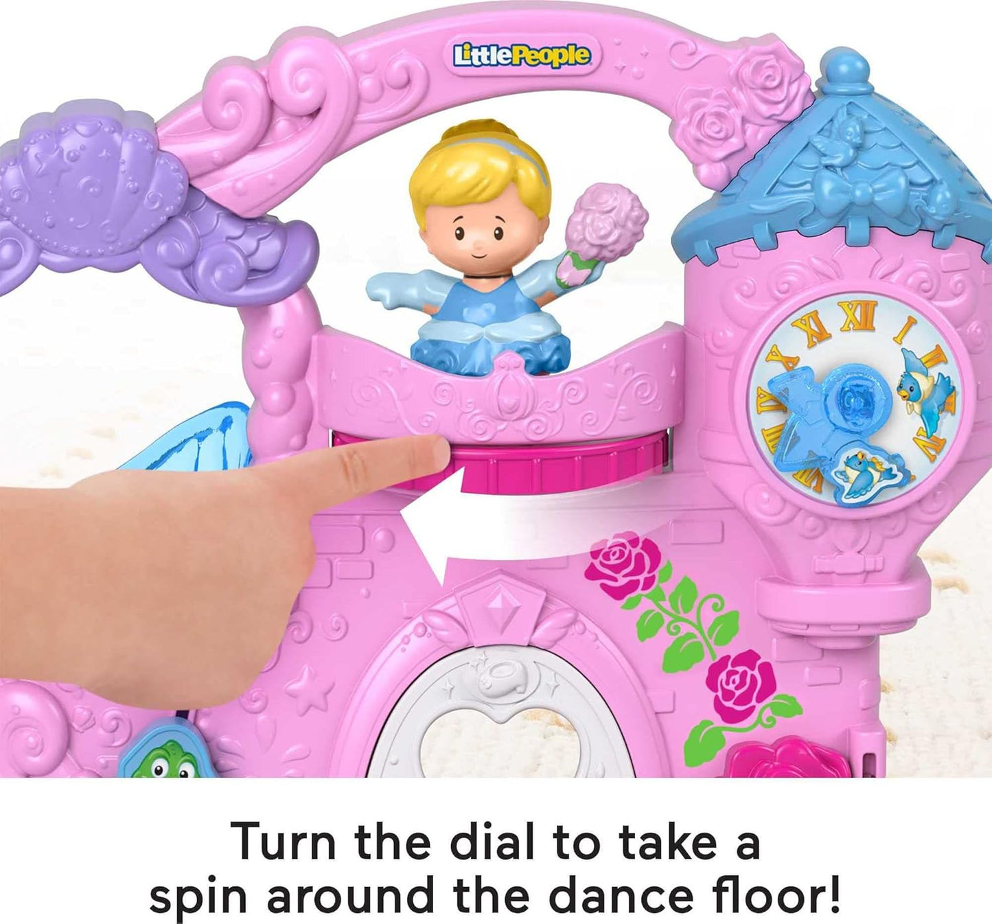 Fisher-Price Little People Toddler Toy Disney Princess Play & Go Castle Portable Playset for Pretend Play Kids Ages 18+ Months​