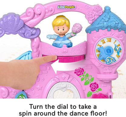 Fisher-Price Little People Toddler Toy Disney Princess Play & Go Castle Portable Playset for Pretend Play Kids Ages 18+ Months​