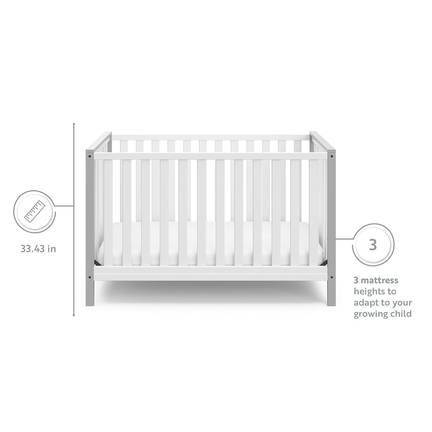 Storkcraft Modern Pacific 5-In-1 Convertible Crib (Black) – GREENGUARD Gold Certified, Converts from Baby Crib to Toddler Bed and Full-Size Bed, Adjustable Mattress Support Base