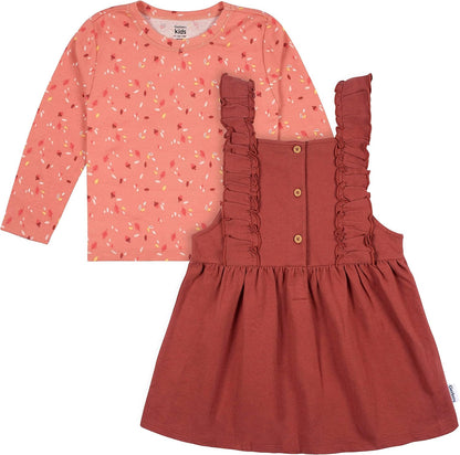 Gerber Baby & Toddler Girls' 2-Piece Overall Dress Set