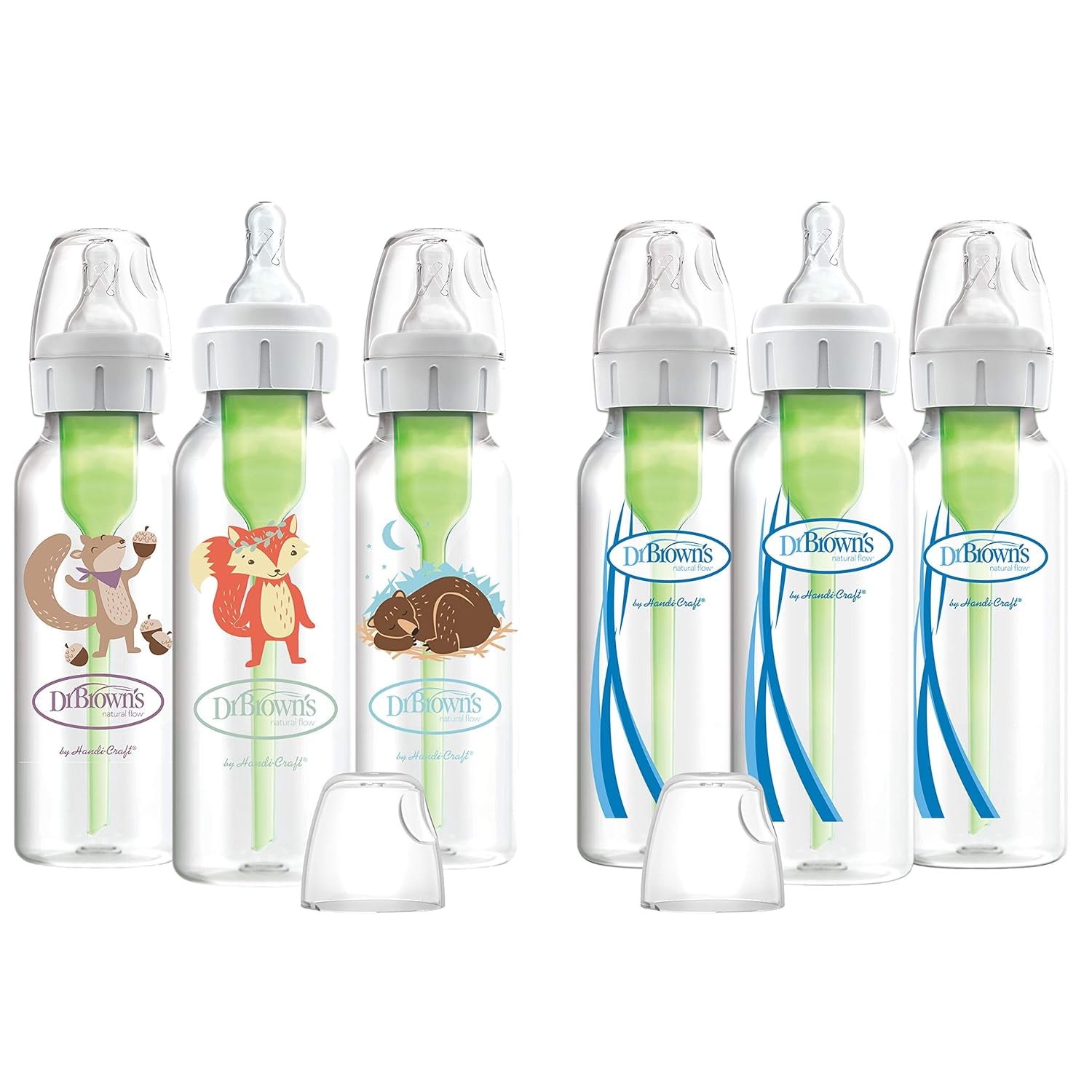 Dr. Brown'S Natural Flow Anti-Colic Options+Narrow 8Oz/250Ml Baby Bottle + Lovey Gift Set with Level 1 Slow Flow Nipples, Pink