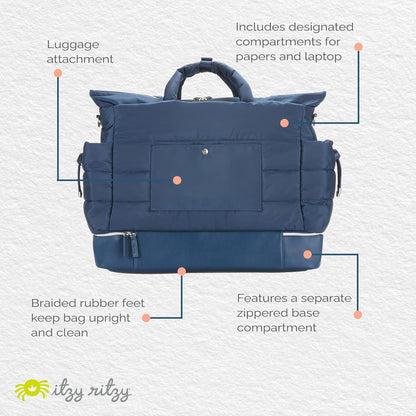 Itzy Ritzy Dream Weekender Travel Bag - Lightweight Overnight & Hospital Bag Features