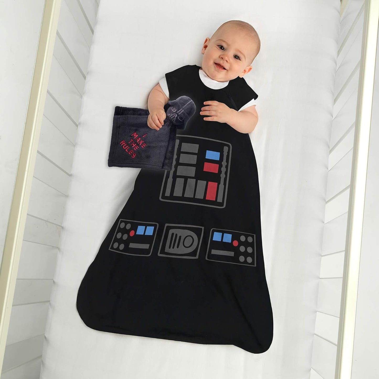 Lambs & Ivy Star Wars Darth Vader Wearable Blanket & Lovey Baby Gift Set - 2Pc