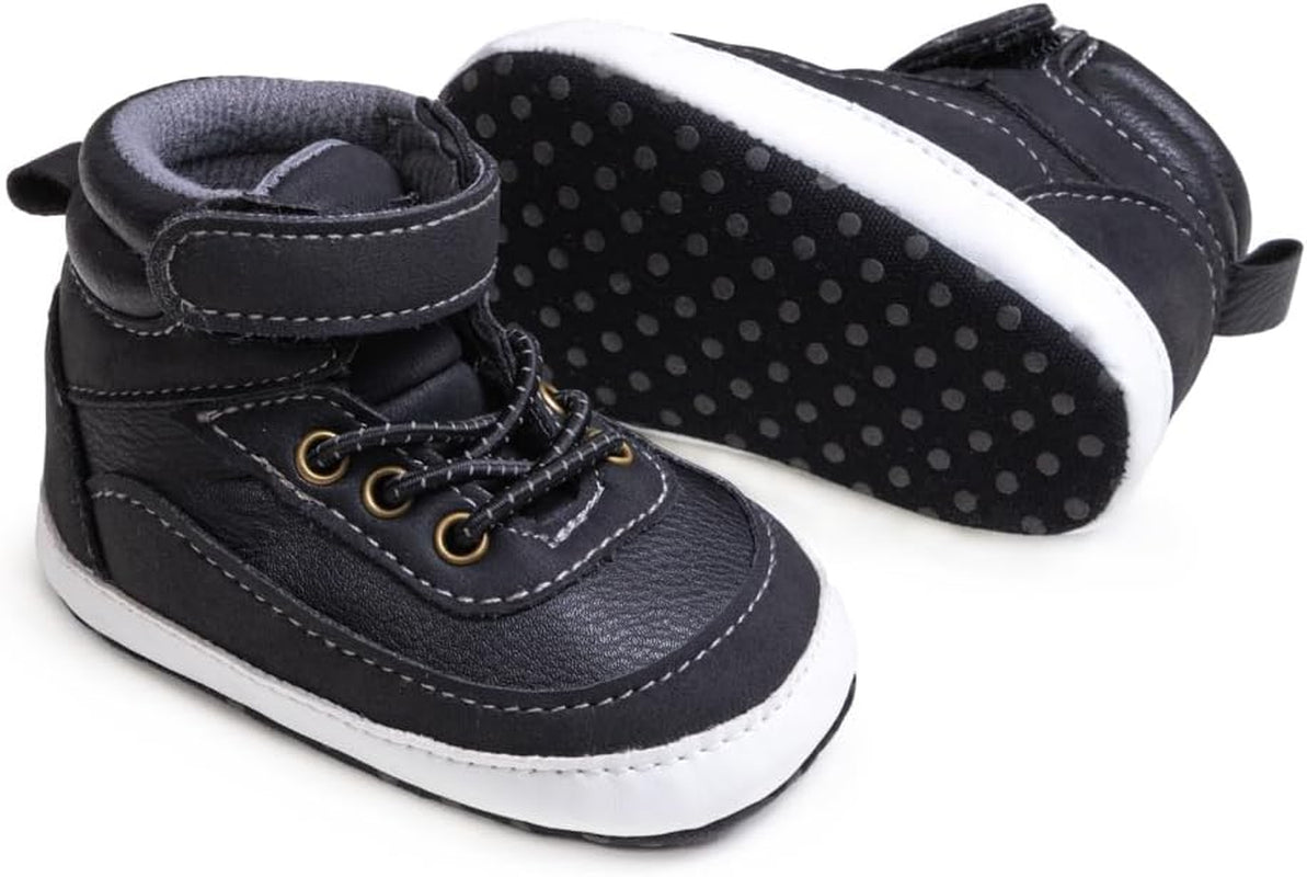 CENCIRILY Baby Boys Girls High Top Sneakers Soft Soles anti Skid Infant Ankle Shoes Toddler Prewalker First Walking Crib Shoes