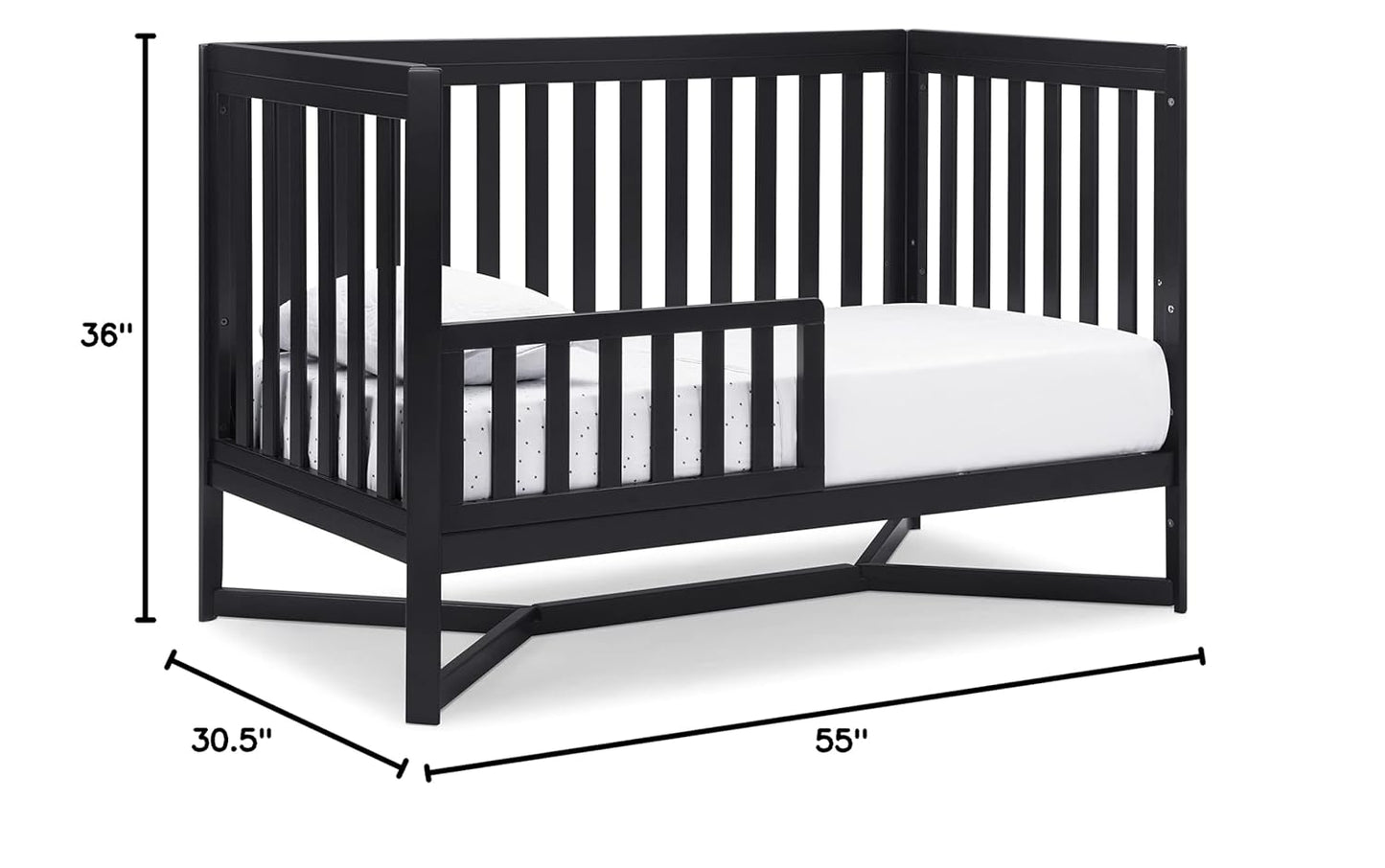 Delta Children Tribeca 4-In-1 Baby Convertible Crib, Grey