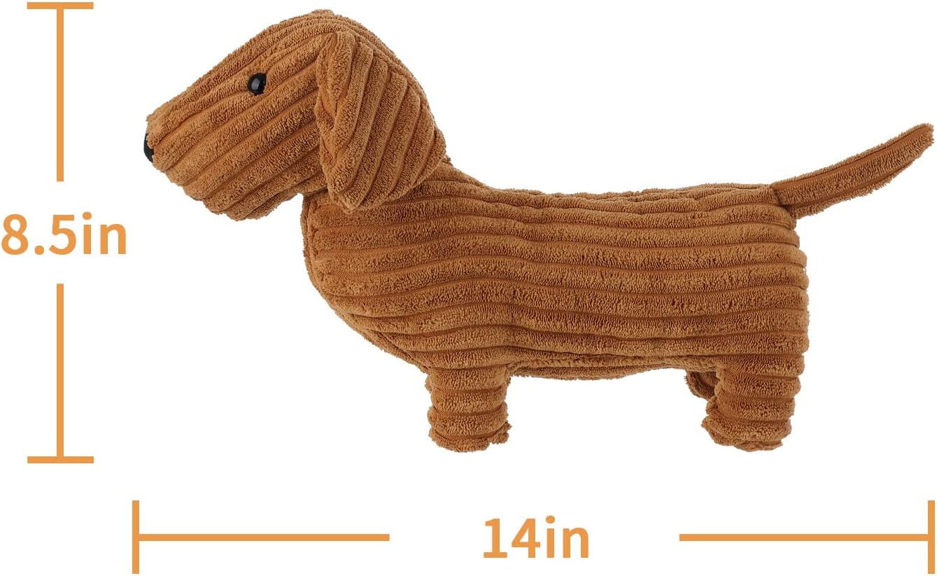 Apricot Lamb Toys Plush Clare Dachshund Dog Stuffed Animal Soft Cuddly Perfect for Child (Coffee Dachshund, 14 Inches)