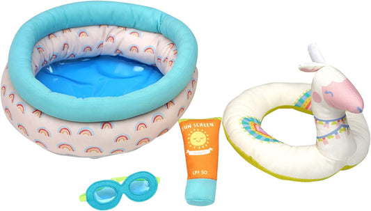 Manhattan Toy Stella Collection Pool Party 4 Piece Baby Doll Pool Playset for 12" and 15" Stella Dolls