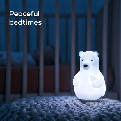 Lumicolor Bear Baby Night Light, Color-Changing and Rechargeable Kids Night Light