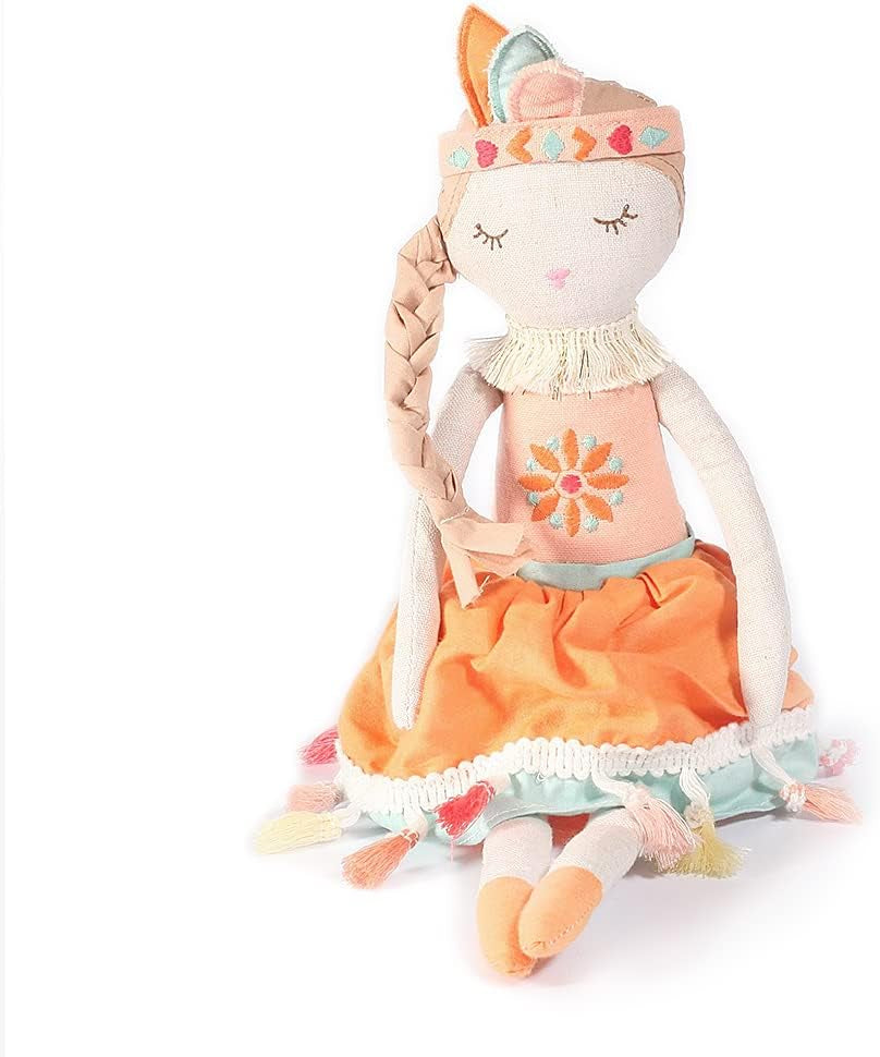 MON AMI Claire the Bohemian Princess Stuffed Doll - 15”, Plush Tribal Doll for Girls, Use as Toy or Room Decor, Gift for Kids of All Ages