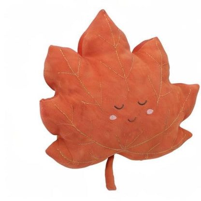 MON AMI Maple Leaf Accent Decor Plush Pillow – 16”, Huggable Leaf Shaped Pillow, Decorative Cushion for Child’S Bed or Couch, Hook for Wall Hanging, Great