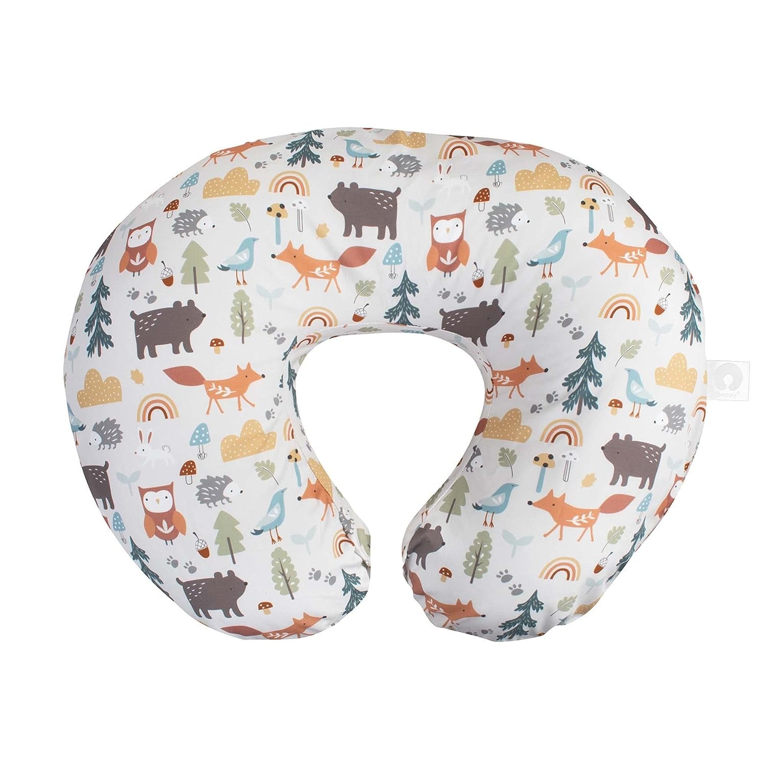 Boppy Nursing Pillow Original Support, Spice Woodland, Ergonomic Nursing Essentials for Bottle and Breastfeeding, Firm Fiber Fill, with Removable Nursing Pillow Cover, Machine Washable