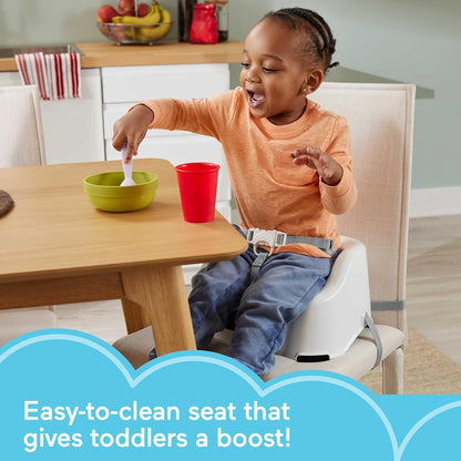 Fisher-Price Toddler Booster Seat Simple Clean & Comfort Panda Chair for Dining Table & Travel with Baby, Contoured Seat