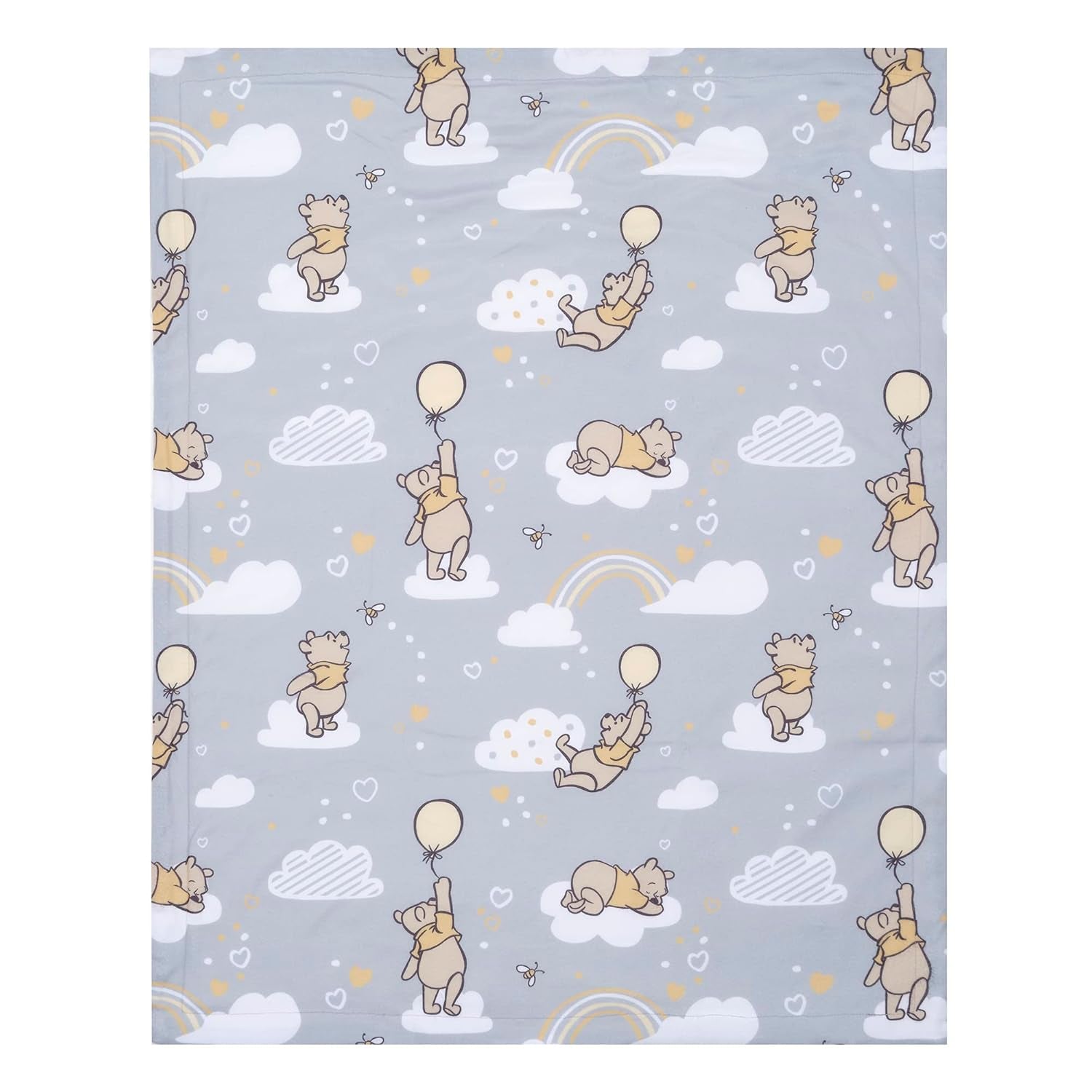 Lambs & Ivy Hunny Bear Pooh Baby Blanket - Gray, Animals, Disney, Bear