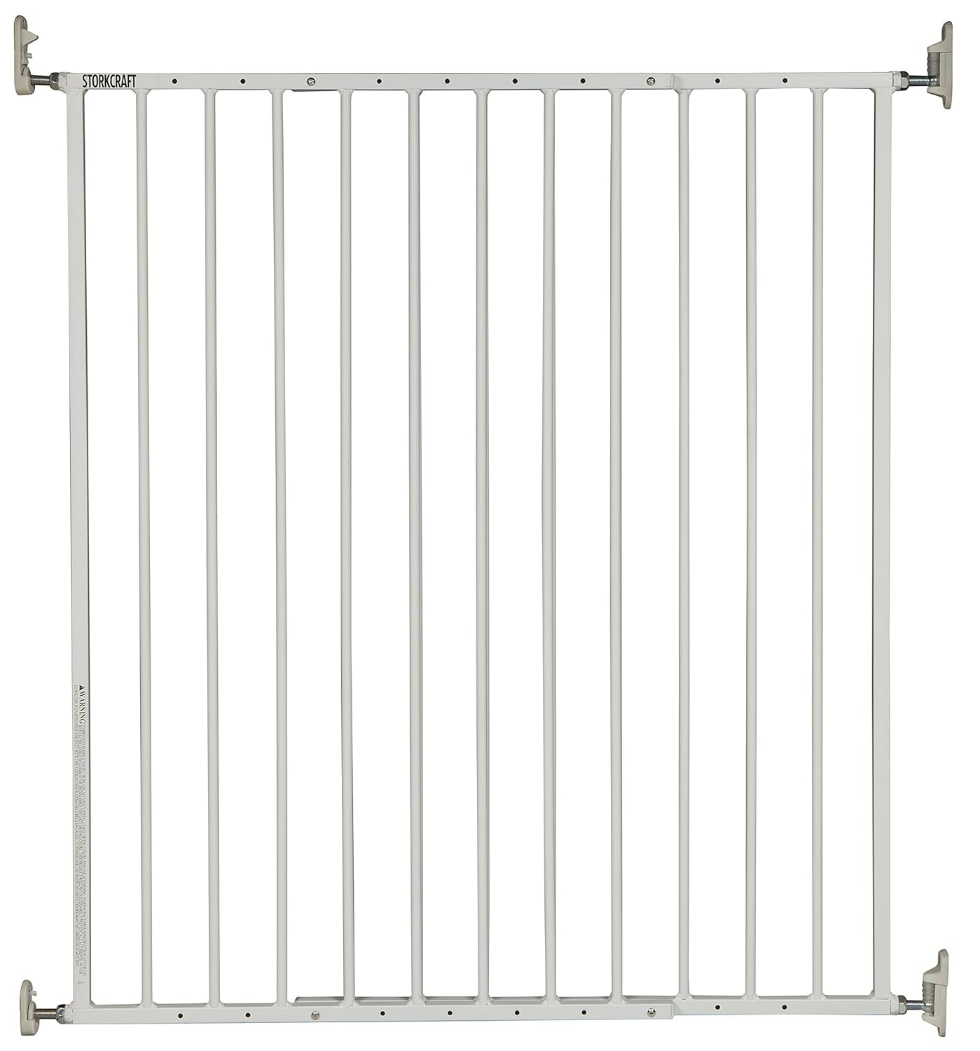 Storkcraft Easy Walk-Thru Tall Metal Safety Gate (White, Black, Gray) – 33.75 Inches Tall, Easy to Install, Pet-Friendly, Durable Metal Hardware, Ideal for Taller Children and Larger Pets