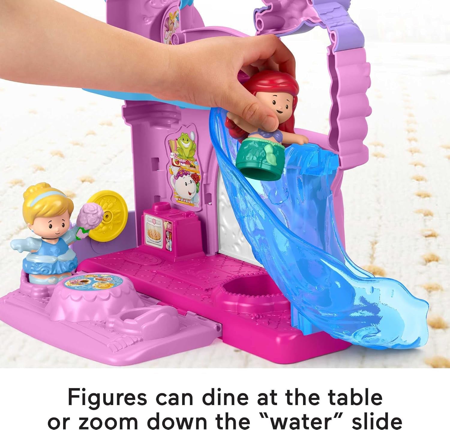 Fisher-Price Little People Toddler Toy Disney Princess Play & Go Castle Portable Playset for Pretend Play Kids Ages 18+ Months​