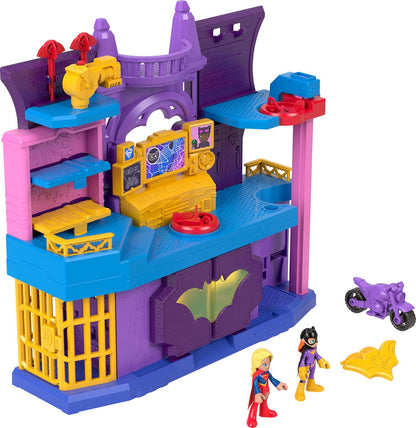 Fisher-Price Imaginext DC Super Friends Toy Batgirl Hero Hideout Playset with 2 Figures & 5 Accessories for Pretend Play Kids Ages 3+ Years