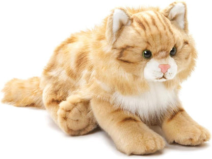 DEMDACO 5004810082 Animalcraft Maine Coon Cat Orange and White 9 X 4.5 Inch Polyester Soft Cuddly Plush Stuffed Animal