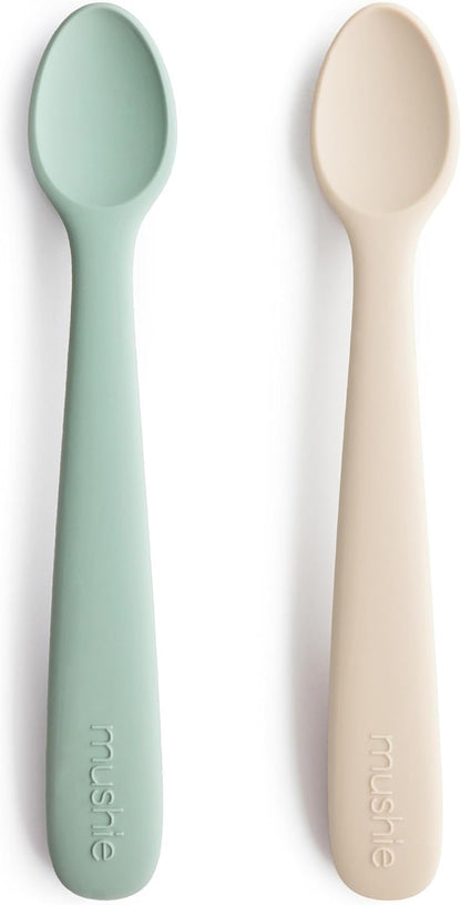 Mushie Silicone Baby Feeding Spoons | 2 Pack (Soft Lilac)