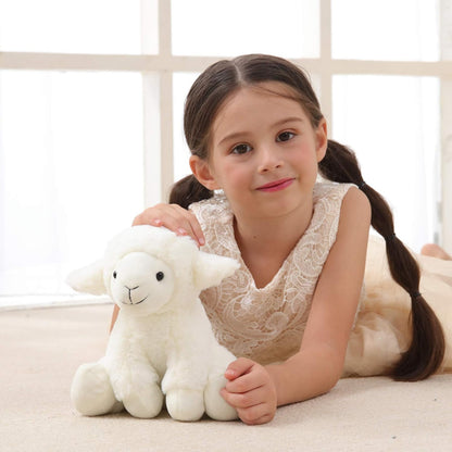 Apricot Lamb Toys Plush Cream Lamb Sheep Stuffed Animal with Fluffy Soft Ears (Cream Lamb, 8 Inches)