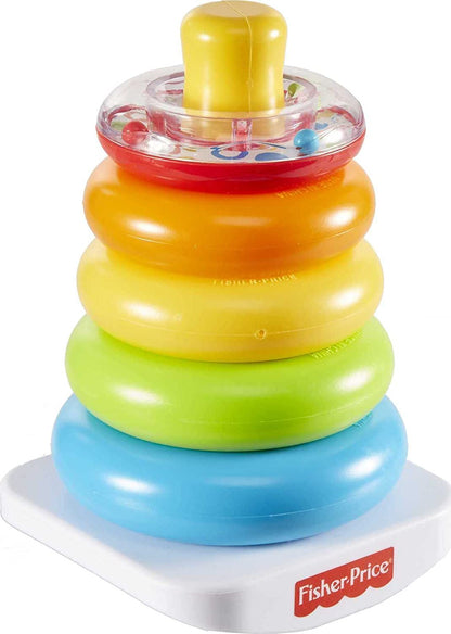 Fisher-Price Infant Toy Set, Baby’S First Blocks (10 Shapes) and Rock-A-Stack Ring Stacking Activity for Ages 6+ Months​