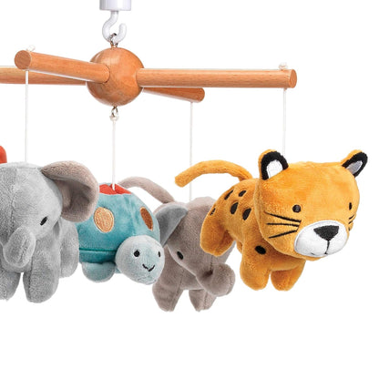 Lambs & Ivy Wild Life Musical Baby Nursery Crib Mobile - Protect the Animals