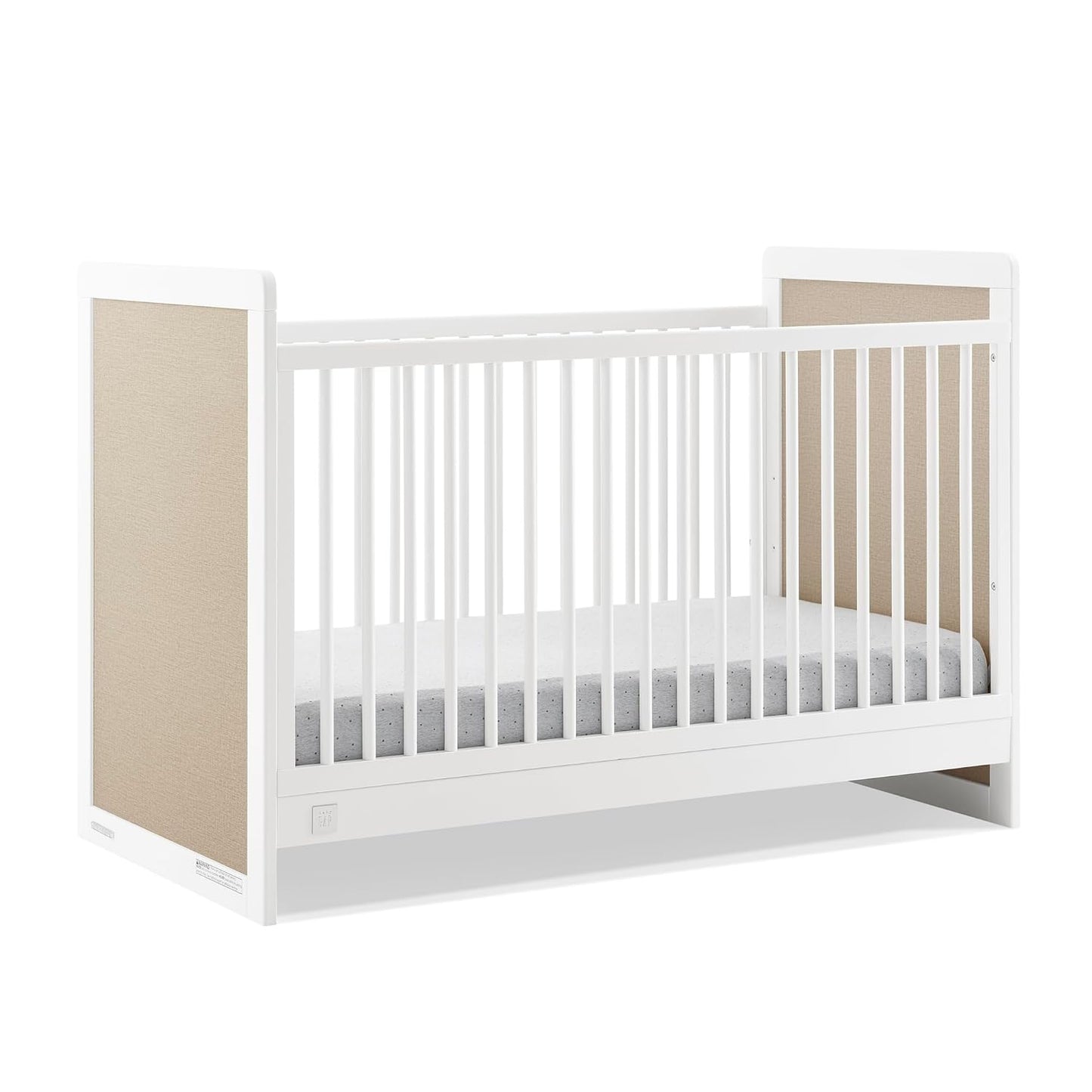 Delta Children Babygap Liam 4-In-1 Convertible Crib - Greenguard Gold Certified, Bianca White/Natural